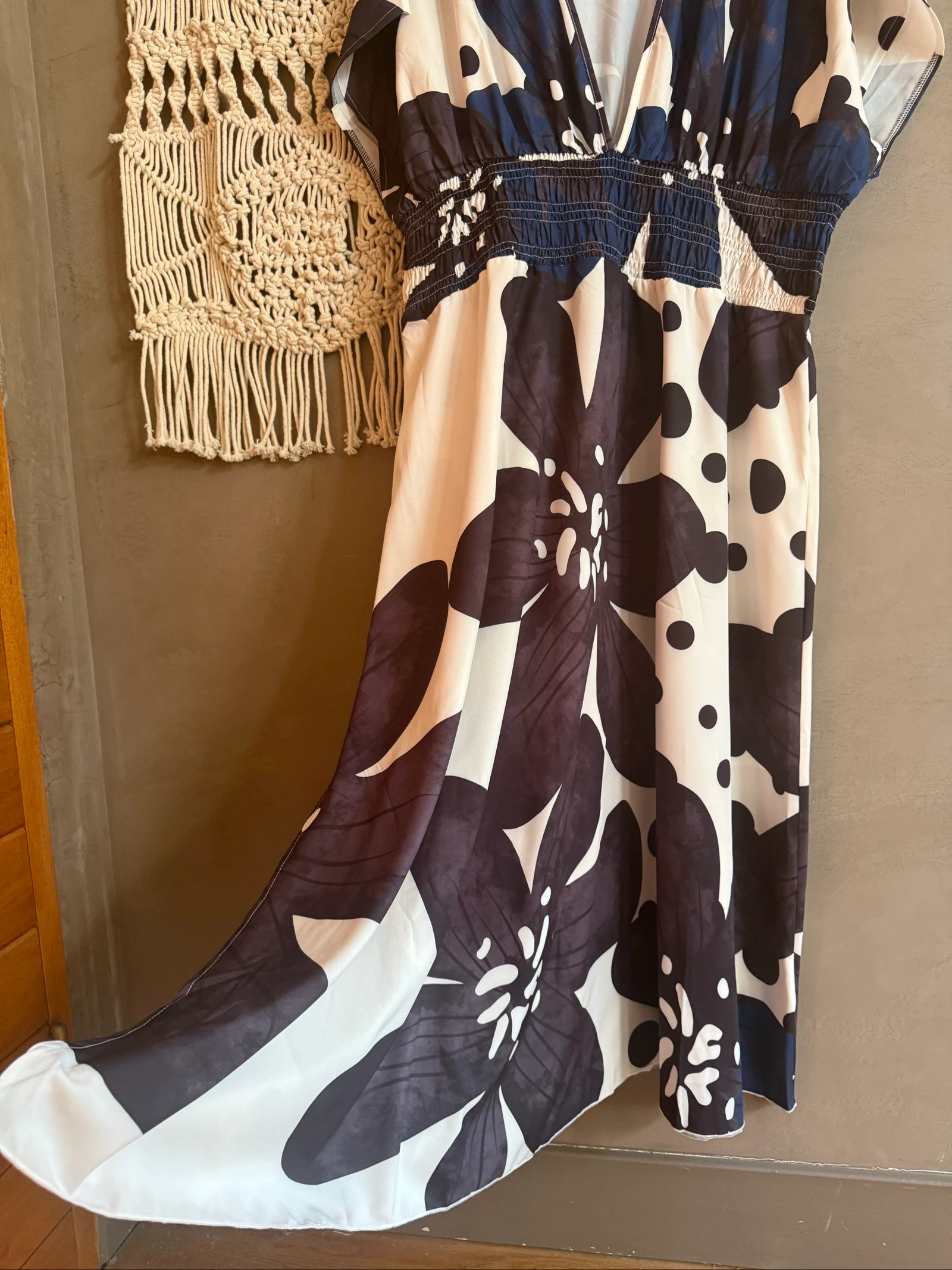 Robe taille 52 casual chic marine et noir – photo 2